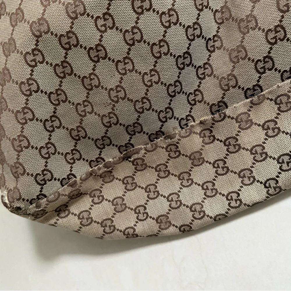 Gucci Beige and Green Hobo Bag - Picture 6 of 14